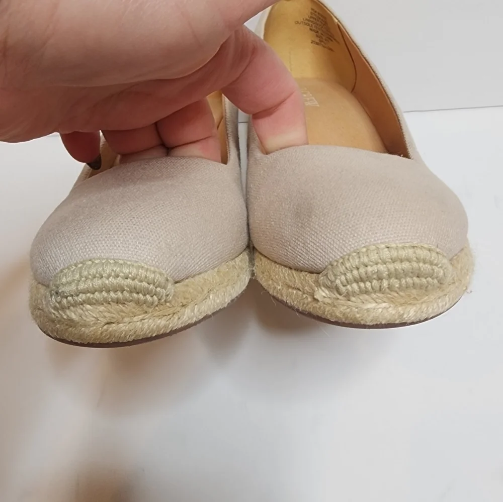 J. Crew Canvas espadrille wedges in Flax. Women's size‎ 8.5.